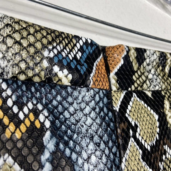 French Connection Adila Colorful Snakeskin Faux Leather Skirt Sz 8 NWT - Picture 6 of 7